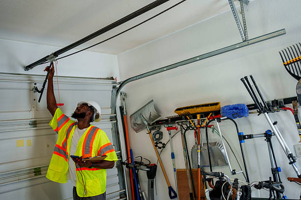 Professional Garage Door Roller Replacement technician working in Newton, NJ